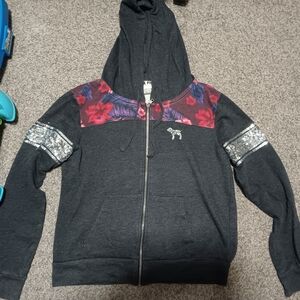 PINK Sequin Zip Up Hoodie